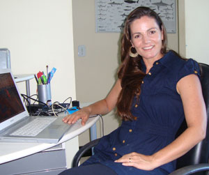 A oceanógrafa Andréia Montibeler A oceanógrafa Andréia Montibeler